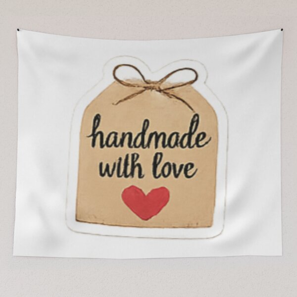 Item preview, Handmade with Love Sticker – Gift Tag Bow Packaging Label designed and sold by sadedream.