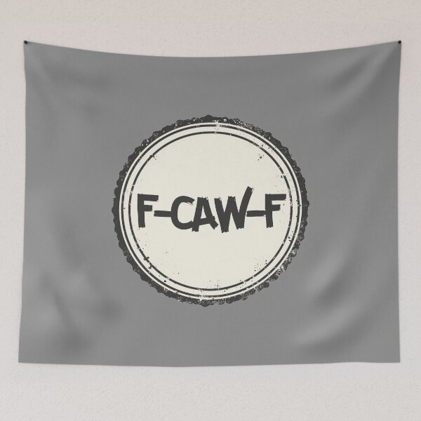 Item preview, F-CAW-F Vintage Stamp Logo | Distressed Minimal Brand Graphic designed and sold by Biedroneczka.