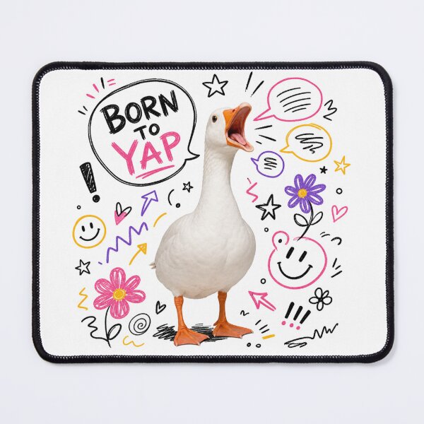 Item preview, Born to Yap Goose | Funny Loud Goose Meme Chaotic Animal Humor Design designed and sold by Fernhaven.