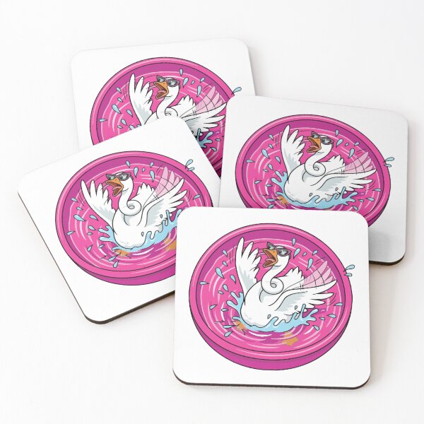 Item preview, Silly Goose Splashing Pink Kiddie Pool Retro designed and sold by Arc2020.