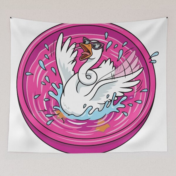 Item preview, Silly Goose Splashing Pink Kiddie Pool Retro designed and sold by Arc2020.