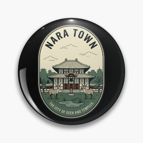 Item preview, Nara Japan Vintage Travel Emblem Deer Temple designed and sold by k3rstman1.