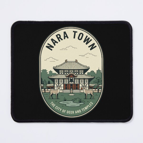 Item preview, Nara Japan Vintage Travel Emblem Deer Temple designed and sold by k3rstman1.