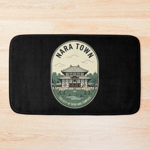 Item preview, Nara Japan Vintage Travel Emblem Deer Temple designed and sold by k3rstman1.