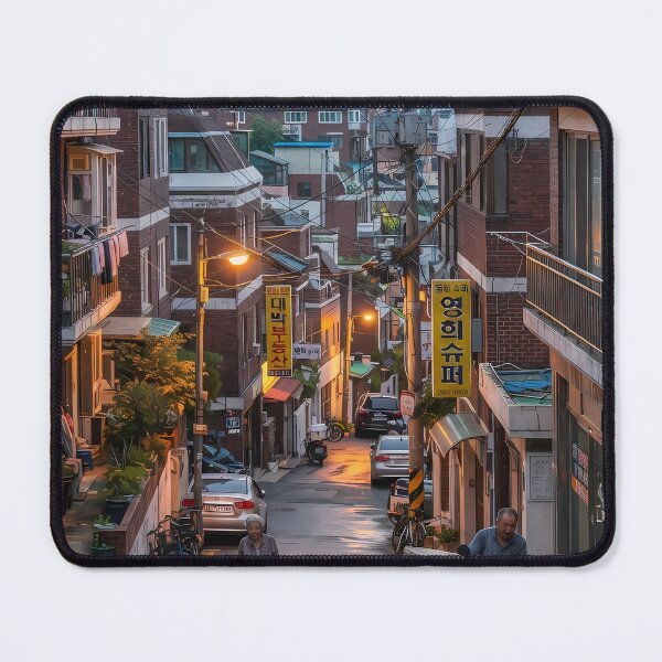 Item preview, Sunset in a Peaceful Seoul Residential Alleyway designed and sold by SOOstudio73.