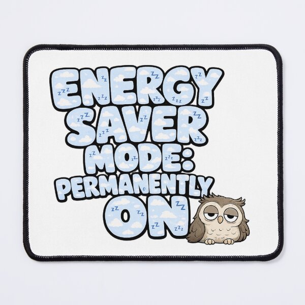 Item preview, Funny Owl Sticker | Energy Saver Mode Permanently On | Introvert Owl Gift designed and sold by Gremlin Hours.