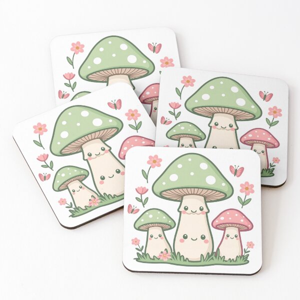 Item preview, Cute Kawaii Mushroom Cottagecore Forest Sticker` designed and sold by Xenovita.
