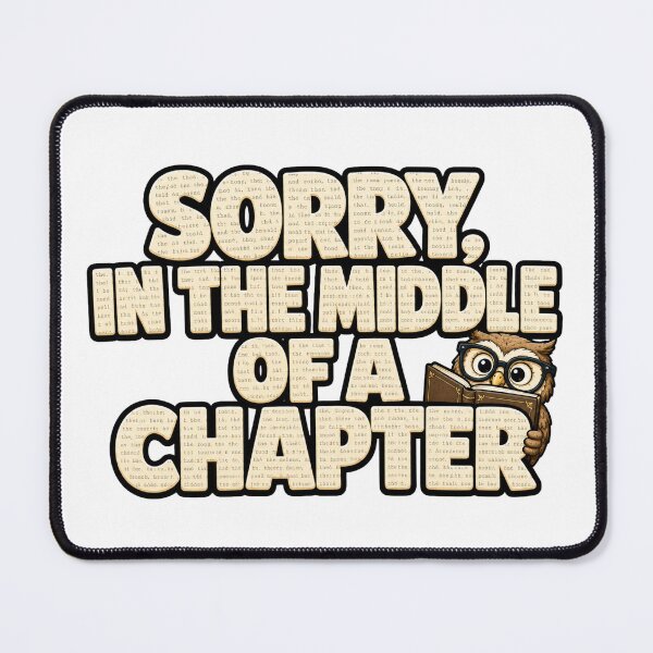 Item preview, Funny Book Owl Sticker | Sorry I'm in the Middle of a Chapter | Reading Gift designed and sold by Gremlin Hours.