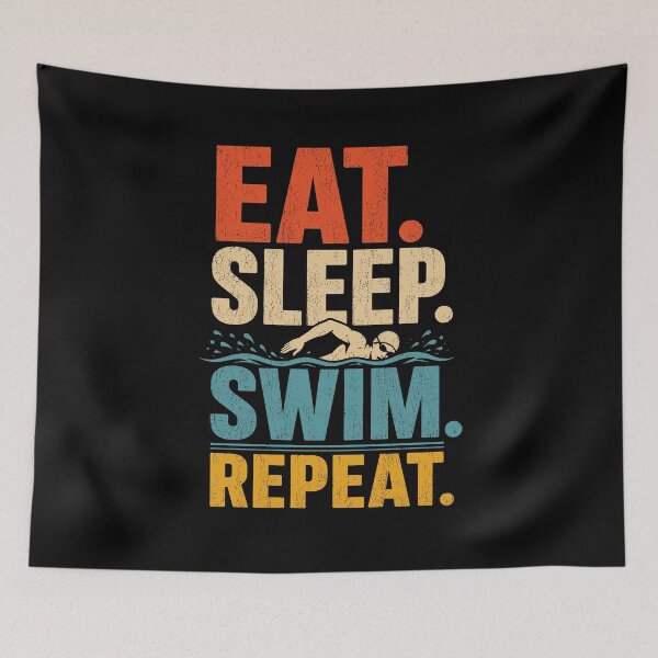 Item preview, Eat Sleep Swim Repeat designed and sold by aipolohu.