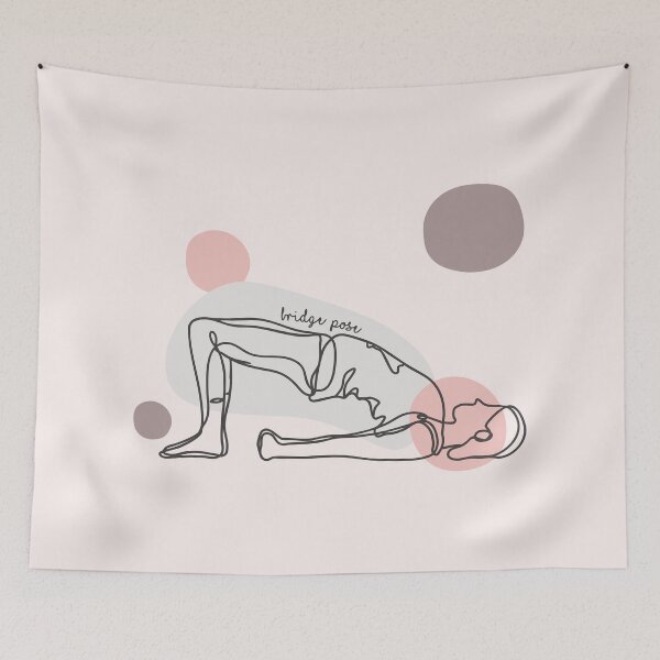 Item preview, Bridge Pose - Yoga Line Art Series designed and sold by TheThankfulTyne.