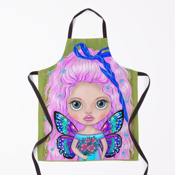 Item preview, Magical Big Eyed Fairy with Pink Hair and Butterfly Wings designed and sold by Skayana.