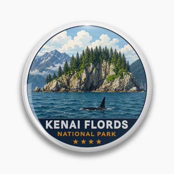 Item preview, Kenai Fjords National Park Retro Design designed and sold by Gideon Emmerich.