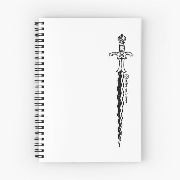 Item preview, Medieval Etching Pointillism Dotwork Sword designed and sold by forrestattoos.