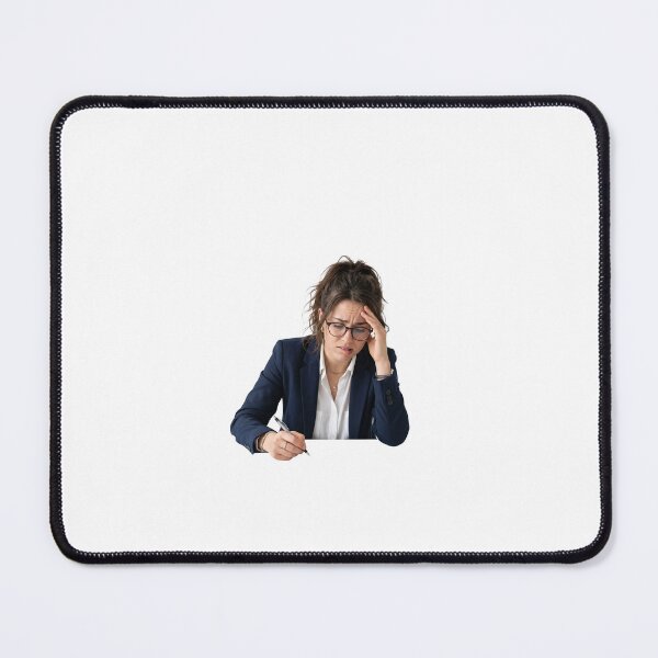 Item preview, Worried fatigued mature business woman wearing glasses having headache at work designed and sold by VisionGraphic.
