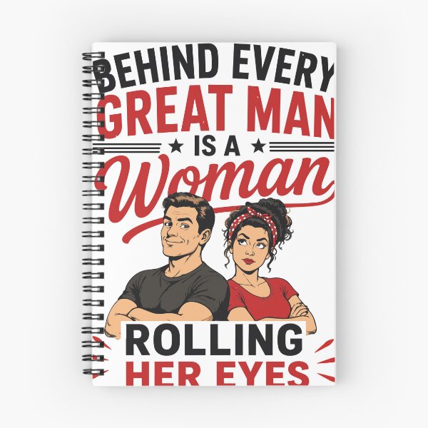 Item preview, Behind every great man is a woman who rolls her eyes – Funny marriage sayings designed and sold by Hamdy est 1985.