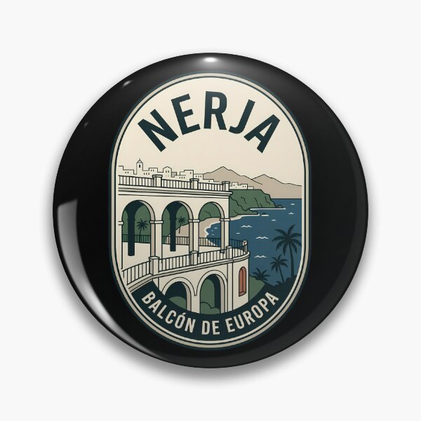 Item preview, Nerja Balcón de Europa Vintage Travel Emblem designed and sold by k3rstman1.