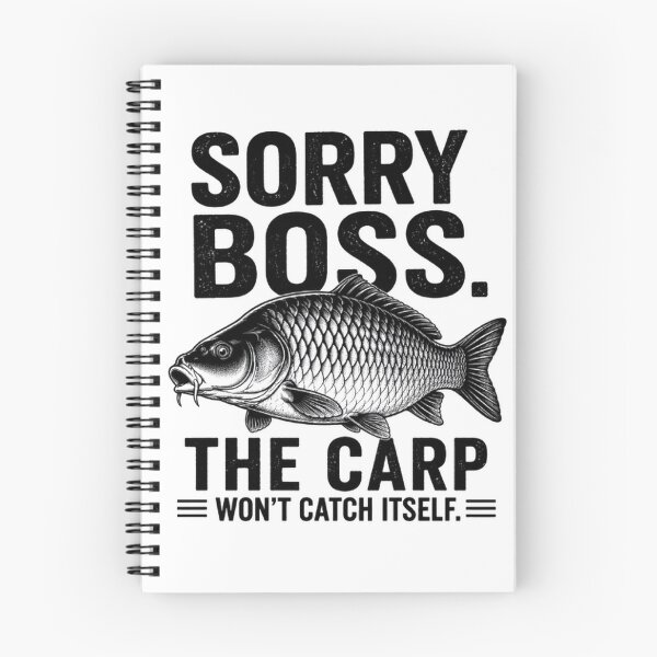 Item preview, Sorry Boss. The Carp Won't Catch Itself. Funny Carp Fishing T-Shirt Design designed and sold by FischingVibes.