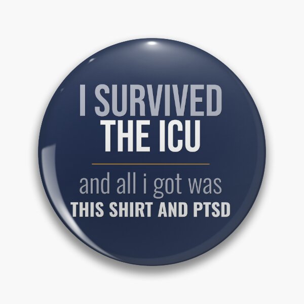 Item preview, I Survived the ICU Funny ICU Nurse Dark Humor Shirt designed and sold by RidgelinePress.