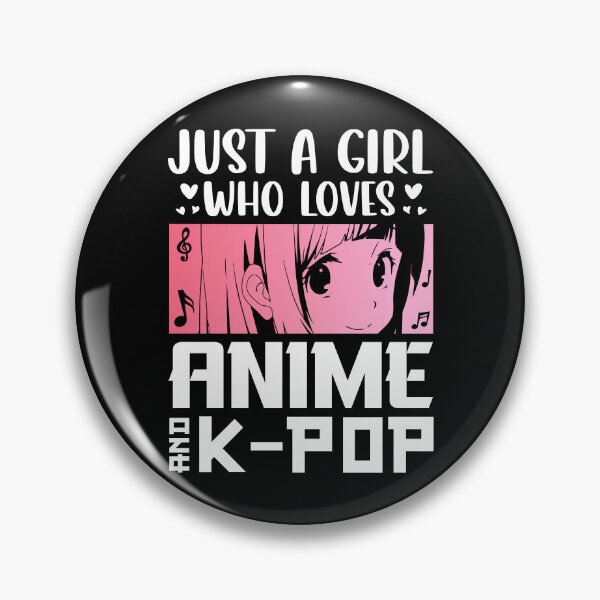 Item preview, Just A Girl Who Loves Anime & K-Pop – Minimalist Anime Girl designed and sold by bella-rosa87.