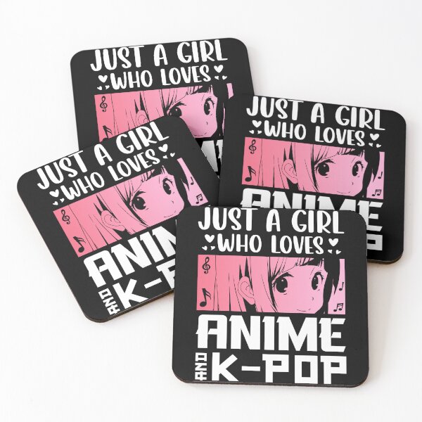 Item preview, Just A Girl Who Loves Anime & K-Pop – Minimalist Anime Girl designed and sold by bella-rosa87.