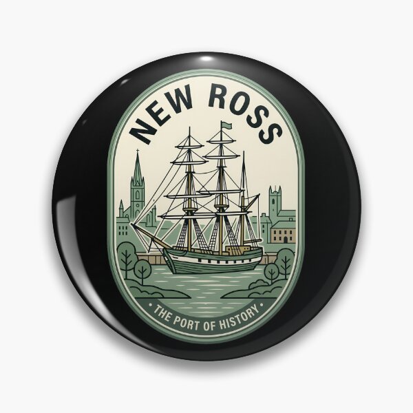 Item preview, New Ross Ireland Vintage Travel Emblem Sailing Ship designed and sold by k3rstman1.