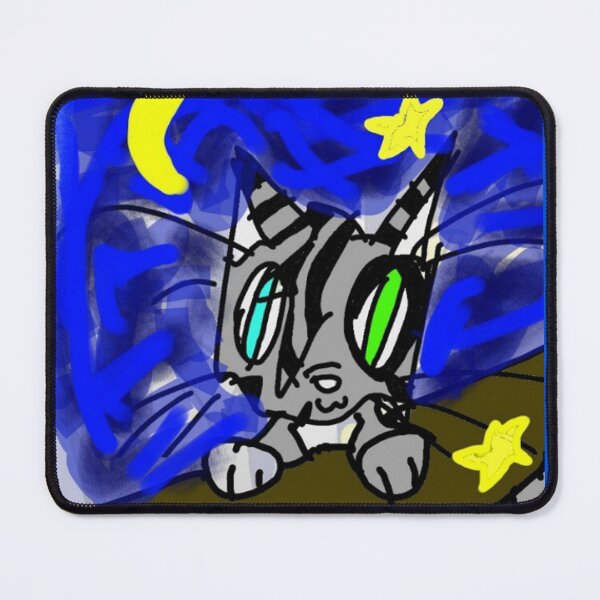 Item preview, Gray Tabby Kitten at Night designed and sold by ceolsonart.