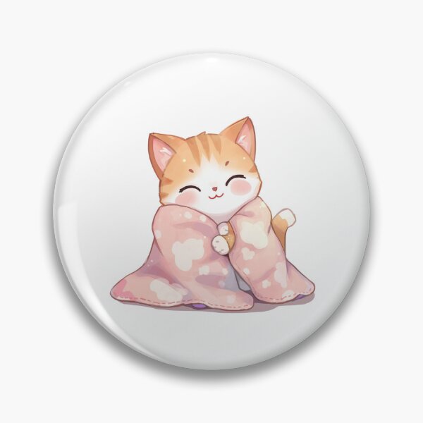 Item preview, Cozy Kawaii Cat Wrapped in Blanket designed and sold by Oddifys.