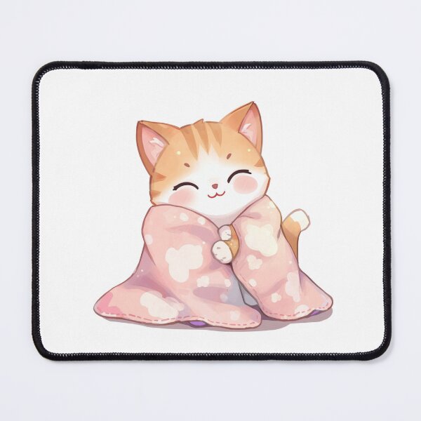 Item preview, Cozy Kawaii Cat Wrapped in Blanket designed and sold by Oddifys.