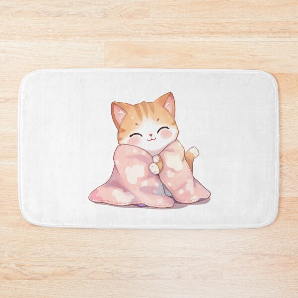 Item preview, Cozy Kawaii Cat Wrapped in Blanket designed and sold by Oddifys.