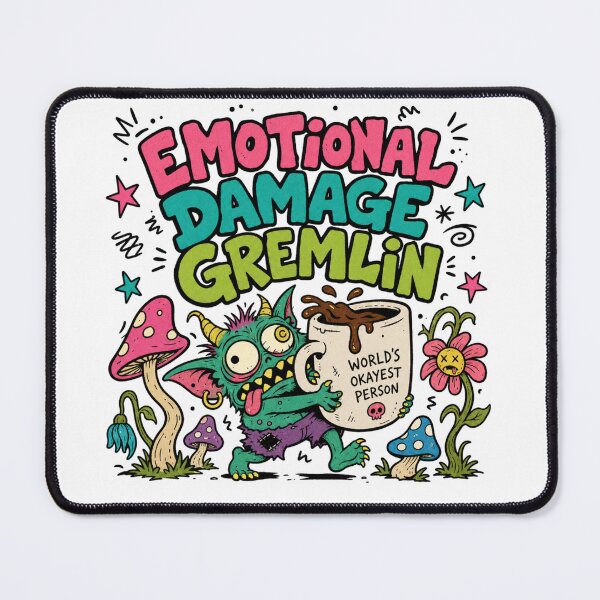 Item preview, Emotional Damage Gremlin Funny Coffee Monster | Chaotic memes humor designed and sold by Fernhaven.