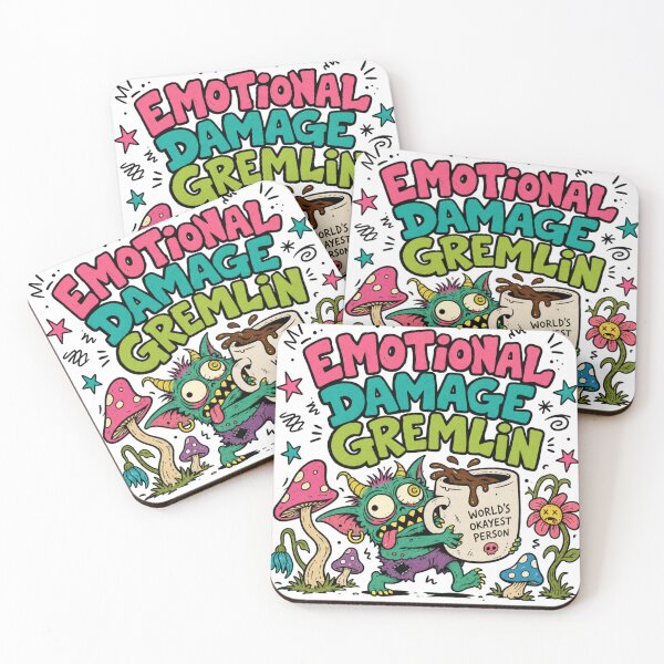 Item preview, Emotional Damage Gremlin Funny Coffee Monster | Chaotic memes humor designed and sold by Fernhaven.