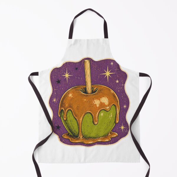 Item preview, Vintage Caramel Apple | Retro Halloween Treat | Distressed Green Candy Apple Illustration designed and sold by Rewind Society.