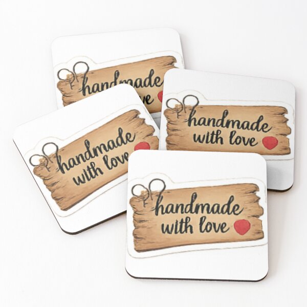 Item preview, Handmade with Love - Vintage Wood Sign Label designed and sold by sadedream.