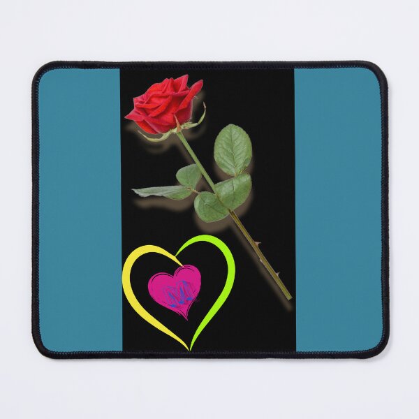 Item preview, Beautiful Red Rose with Love Heart Romantic Rose Art designed and sold by sisterthreein.