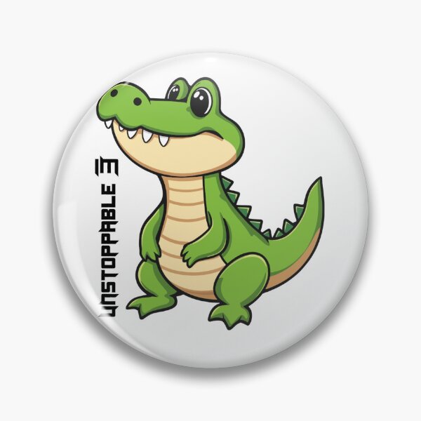 Item preview, Unstoppable Crocodile Cute Cartoon Motivation designed and sold by ViniSArunStudio.