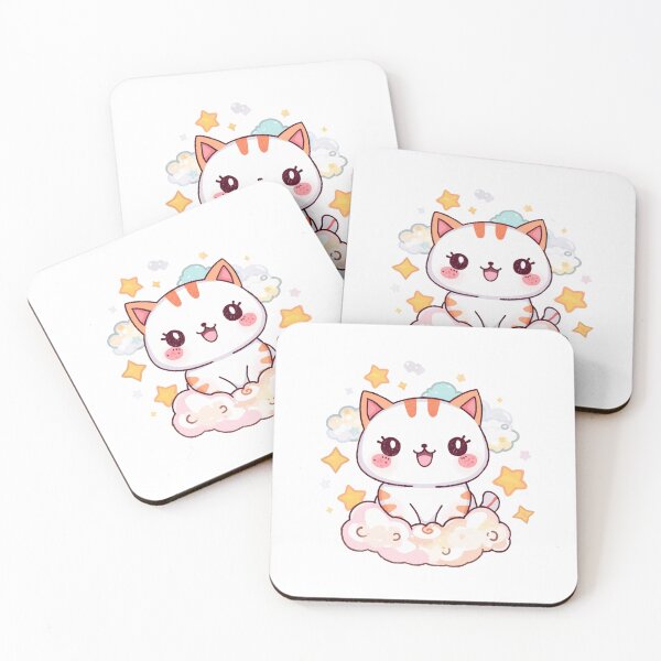 Item preview, Cute Kawaii Cat Sitting on Cloud designed and sold by Oddifys.