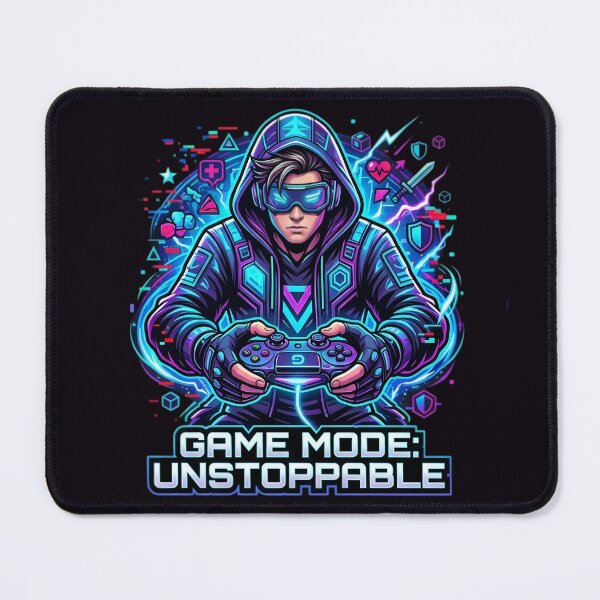 Item preview, Game Mode Unstoppable | Neon Cyber Gamer | Futuristic Gaming Artwork | Esports Design designed and sold by Bhaskar Digital Art.