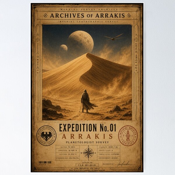 Item preview, Archives of Arrakis™ | Expedition No. 01 – Imperial Cartographic Survey designed and sold by Lavoretty.
