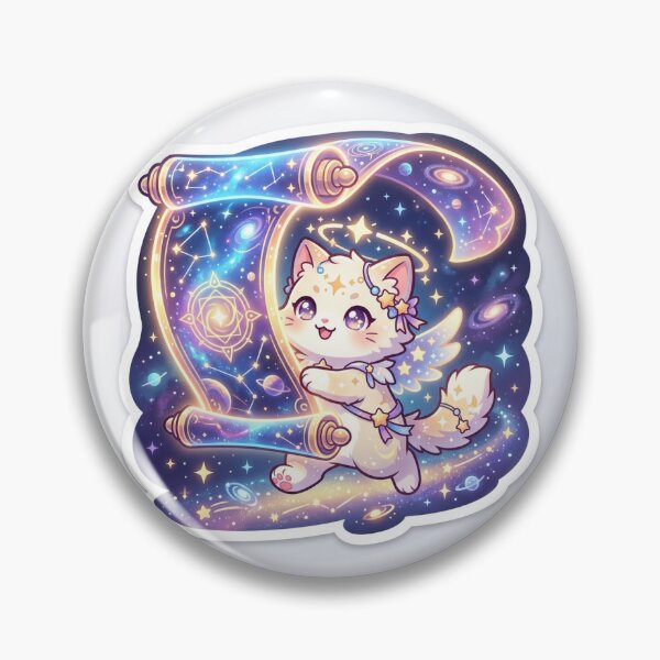 Item preview, Chibi Magical Cat Cosmic Scroll Cultivation Celestial Sticker designed and sold by uegi.