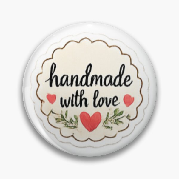 Item preview, Handmade with Love - Circle Craft Badge Stamp Label designed and sold by sadedream.