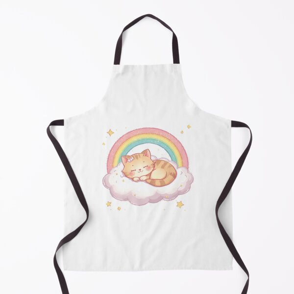 Item preview, Sleeping Kawaii Cat Under Rainbow Cloud designed and sold by Oddifys.