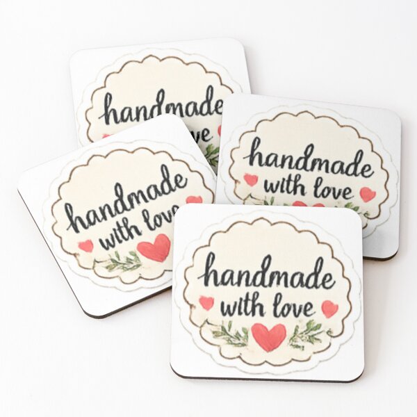 Item preview, Handmade with Love - Circle Craft Badge Stamp Label designed and sold by sadedream.