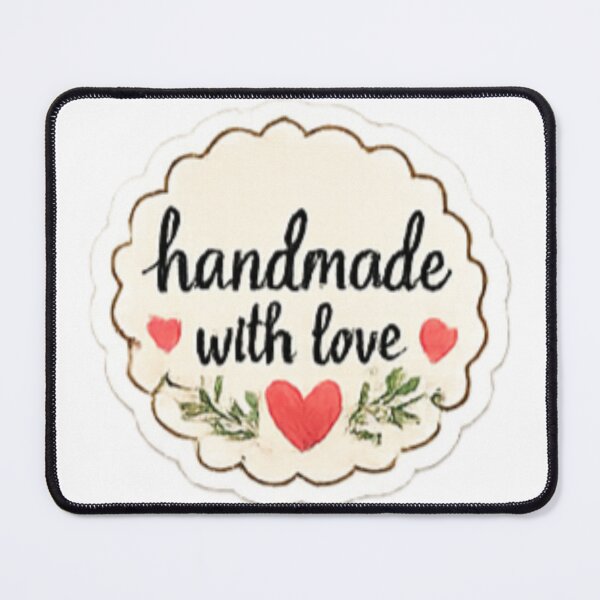 Item preview, Handmade with Love - Circle Craft Badge Stamp Label designed and sold by sadedream.