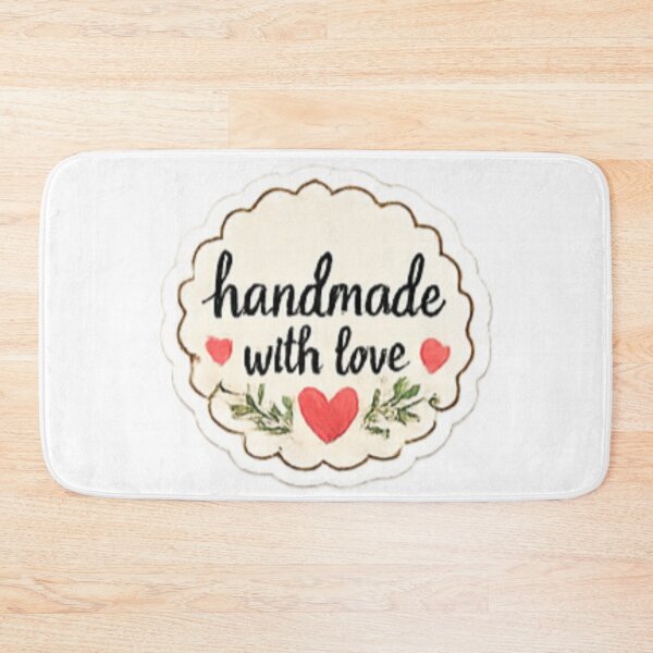 Item preview, Handmade with Love - Circle Craft Badge Stamp Label designed and sold by sadedream.