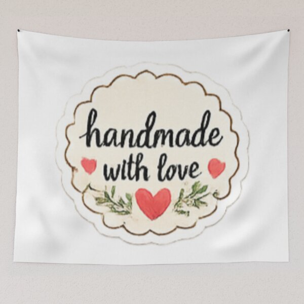 Item preview, Handmade with Love - Circle Craft Badge Stamp Label designed and sold by sadedream.