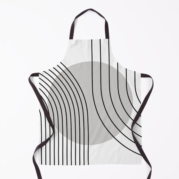 Item preview, Mid Century Modern Arches Boho Geometric Minimalist Line Art in Black White Grey designed and sold by nineFlorals.