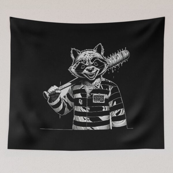 Item preview, Inmate Psycho Raccoon  Active Retro Raccoon designed and sold by CallahanRe.