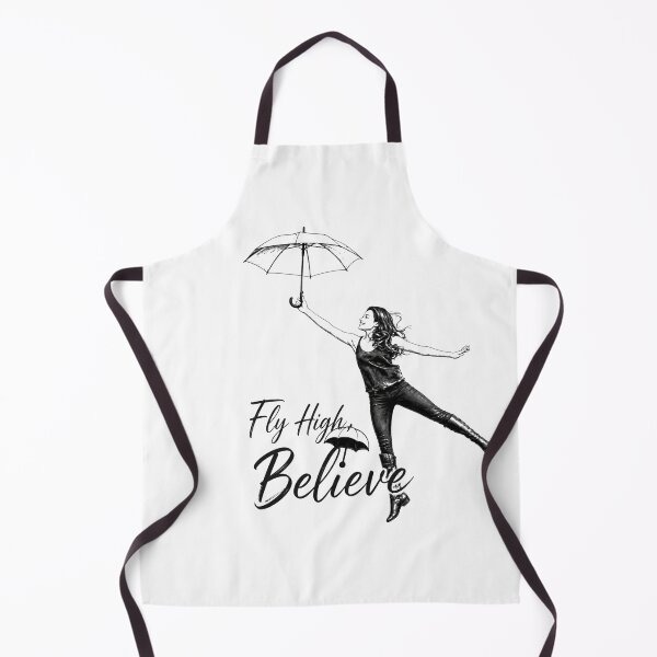Item preview, BeliveFly High, Believe – Whimsical Umbrella Girl Black & White Illustration designed and sold by IvanaIka.