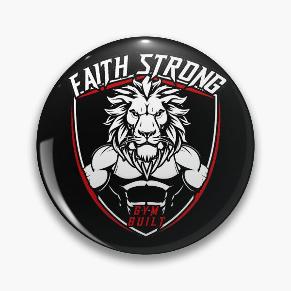 Item preview, Faith Strong Gym Built | Christian Lion Fitness Design designed and sold by Bezuiden.