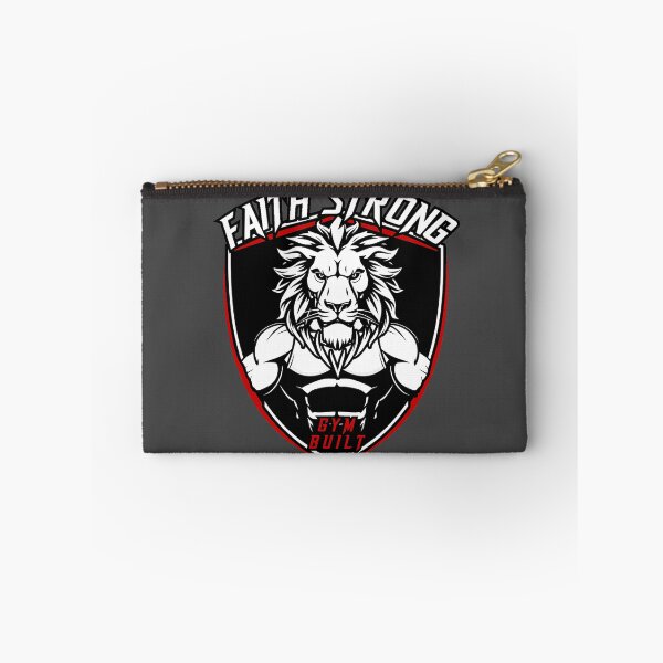 Item preview, Faith Strong Gym Built | Christian Lion Fitness Design designed and sold by Bezuiden.